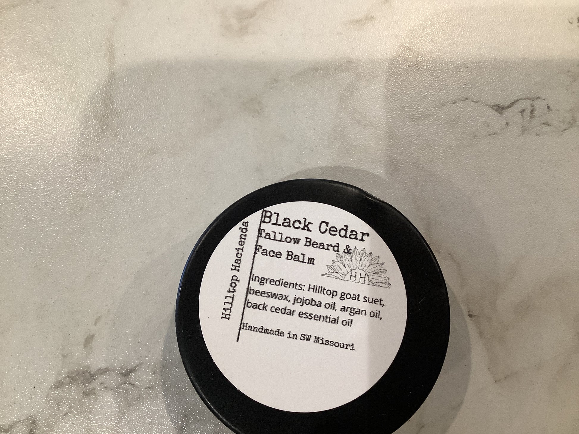 Black cedar tallow beard and face balm